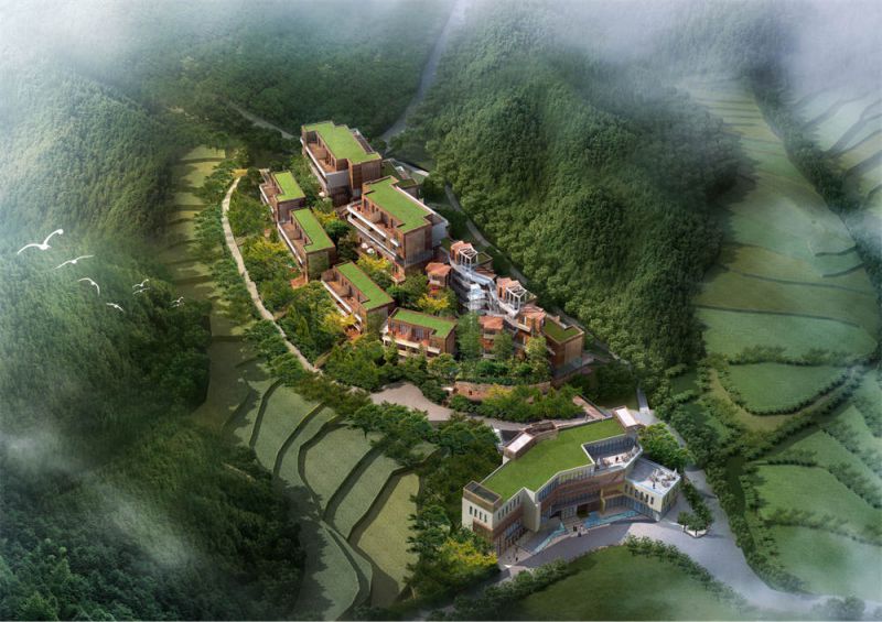 浙江安吉赤豆洋高山生態旅游項目接待中心、山居酒店